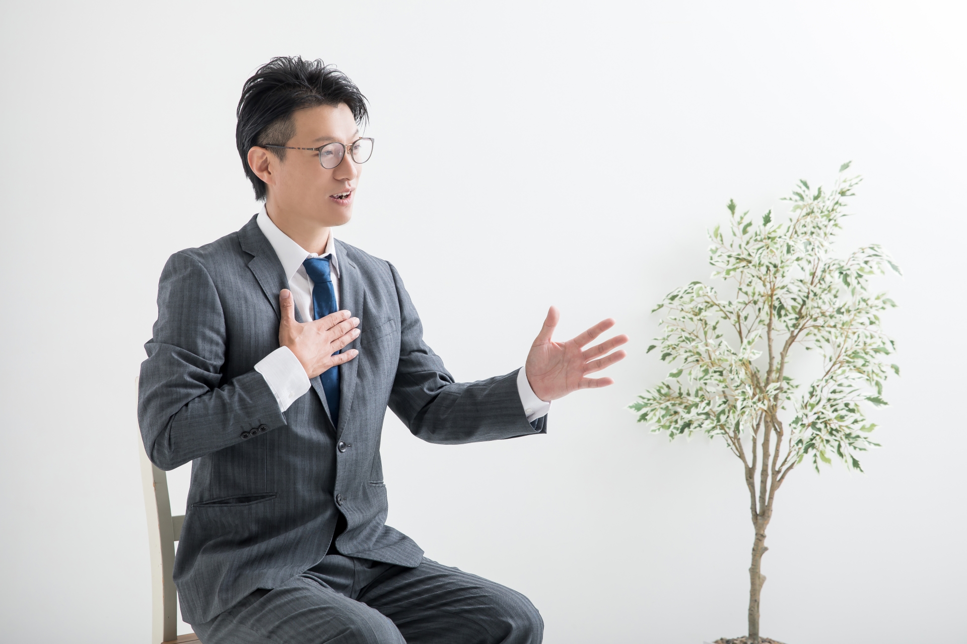 採用面接を受ける人